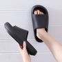 Geweo Slippers EVA Badslippers Unisex Verdikte Lichtgewicht Super Zacht aan je Voeten Anti-Slip en Stevig Voetbed Anti-lawaai Zwart - Thumbnail 8