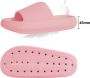Geweo Slippers EVA Badslippers Unisex Verdikte Lichtgewicht Super Zacht aan je Voeten Anti-Slip en Stevig Voetbed Anti-lawaai Roze - Thumbnail 16