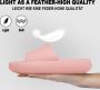 Geweo Slippers EVA Badslippers Unisex Verdikte Lichtgewicht Super Zacht aan je Voeten Anti-Slip en Stevig Voetbed Anti-lawaai Roze - Thumbnail 9