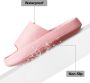 Geweo Slippers EVA Badslippers Unisex Verdikte Lichtgewicht Super Zacht aan je Voeten Anti-Slip en Stevig Voetbed Anti-lawaai Roze - Thumbnail 14