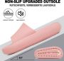 Geweo Slippers EVA Badslippers Unisex Verdikte Lichtgewicht Super Zacht aan je Voeten Anti-Slip en Stevig Voetbed Anti-lawaai Roze - Thumbnail 9