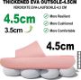 Geweo Slippers EVA Badslippers Unisex Verdikte Lichtgewicht Super Zacht aan je Voeten Anti-Slip en Stevig Voetbed Anti-lawaai Roze - Thumbnail 10