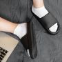 Geweo Slippers EVA Badslippers Unisex Verdikte Lichtgewicht Super Zacht aan je Voeten Anti-Slip en Stevig Voetbed Anti-lawaai Zwart - Thumbnail 10