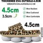 Geweo Slippers EVA Badslippers Unisex Verdikte Lichtgewicht Super Zacht aan je Voeten Anti-Slip en Stevig Voetbed Anti-lawaai Luipaard print - Thumbnail 3