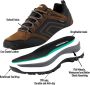 Geweo Outdoorschoenen Heren Middelhoge Waterdichte Wandelschoenen Lichte Outdoorhardloopschoenen Trekkingschoenen voor Dames Waterdicht en Ademend Universal Bruin - Thumbnail 8