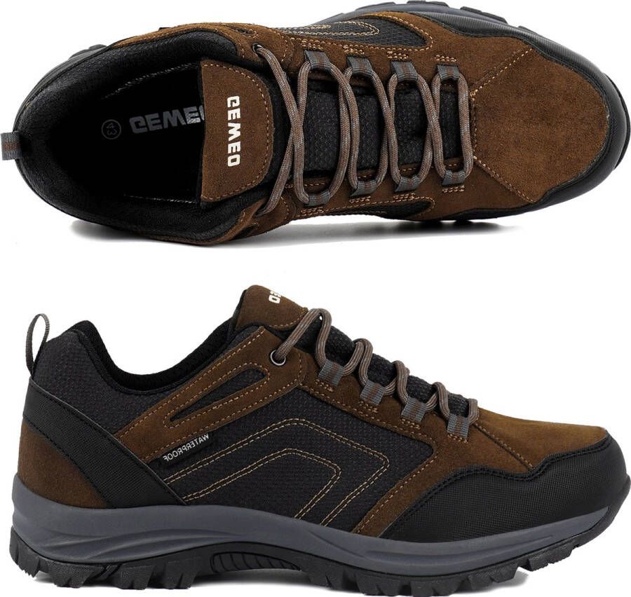Geweo Wandelschoenen Heren Waterdicht Outdoorschoenen Waterproof- Schoenen Trekking Hikingschoenen Outdoor Antislip Ademend Universal Bruin
