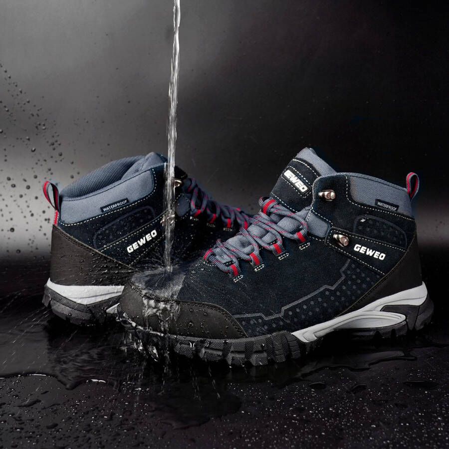Geweo Wandelschoenen Heren Waterdicht Outdoorschoenen Waterproof- Schoenen Trekking Hikingschoenen Outdoor Antislip Ademend Universal Bruin