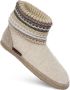 Giesswein Blauwe Gesloten Pantoffels met Bontvoering - Thumbnail 9