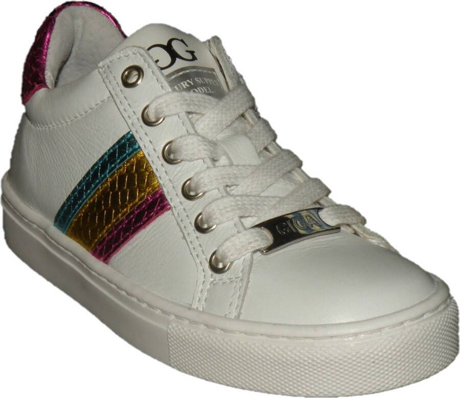 Giga Shoes G4140 Kinderen MeisjesLage schoenen Wit beige
