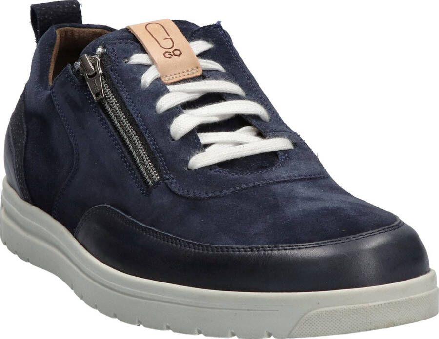 Gijs 2085 Blauwe sneaker met witte veter H Kleur Blauw)