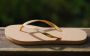 Giliss Fashion Giliss Slippers GOLD SLIM serie Sepia bruin & Gouden strap - Thumbnail 10