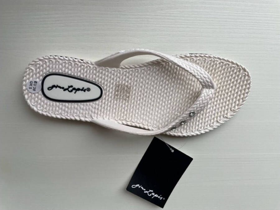 Gino Lapis Slippers Dames Saint Tropez Offwhite