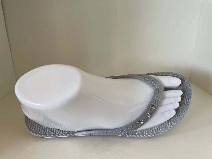 Gino Lapis Slippers Dames Saint Tropez Zilvergrijs - Foto 4