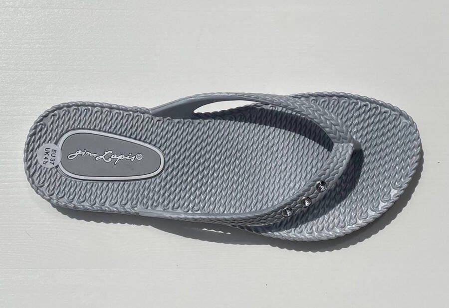Gino Lapis Slippers Dames Saint Tropez Zilvergrijs - Foto 5