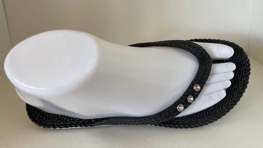Gino Lapis Slippers Dames Saint Tropez Zwart