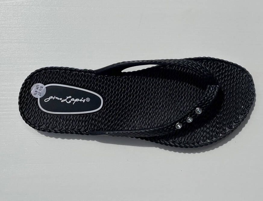 Gino Lapis Slippers Dames Saint Tropez Zwart