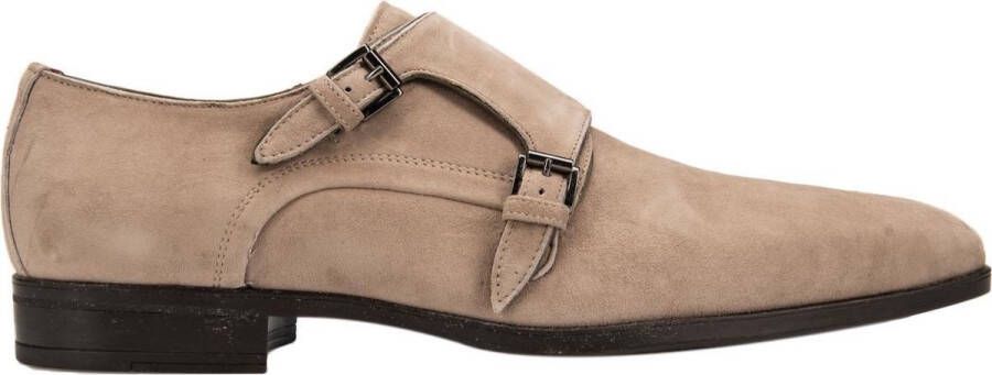 Giorgio Amalfi Schoen Monk Strap Bruin Suede Heren Nette schoenen