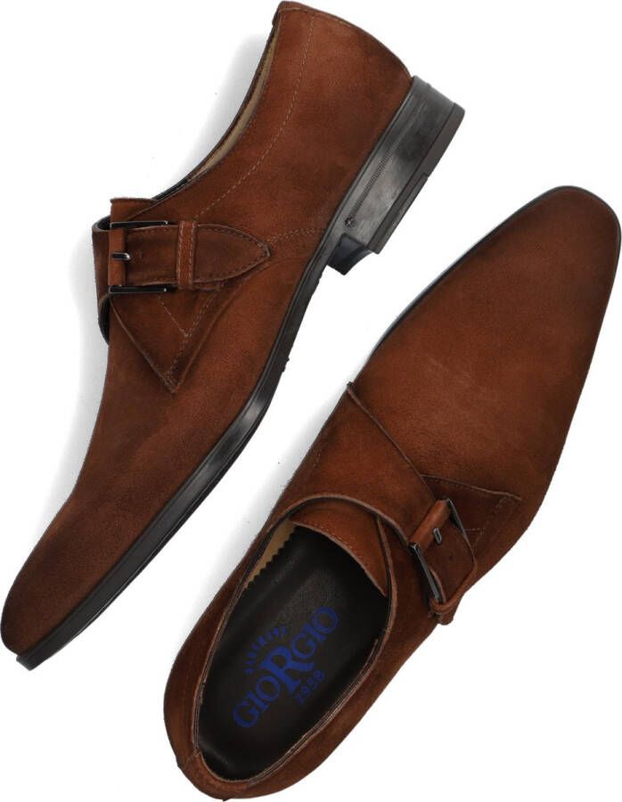 Giorgio Amalfi Schoen Monk Strap Cognac Schoen cm Suede Leer Heren - Foto 7