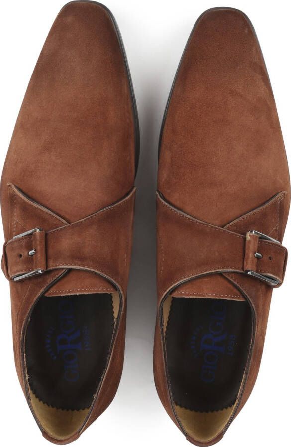 Giorgio Amalfi Schoen Monk Strap Cognac Schoen cm Suede Leer Heren - Foto 9