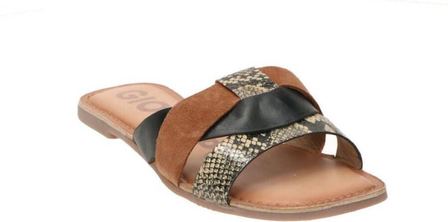 Gioseppo Lantana slippers bruin Dames