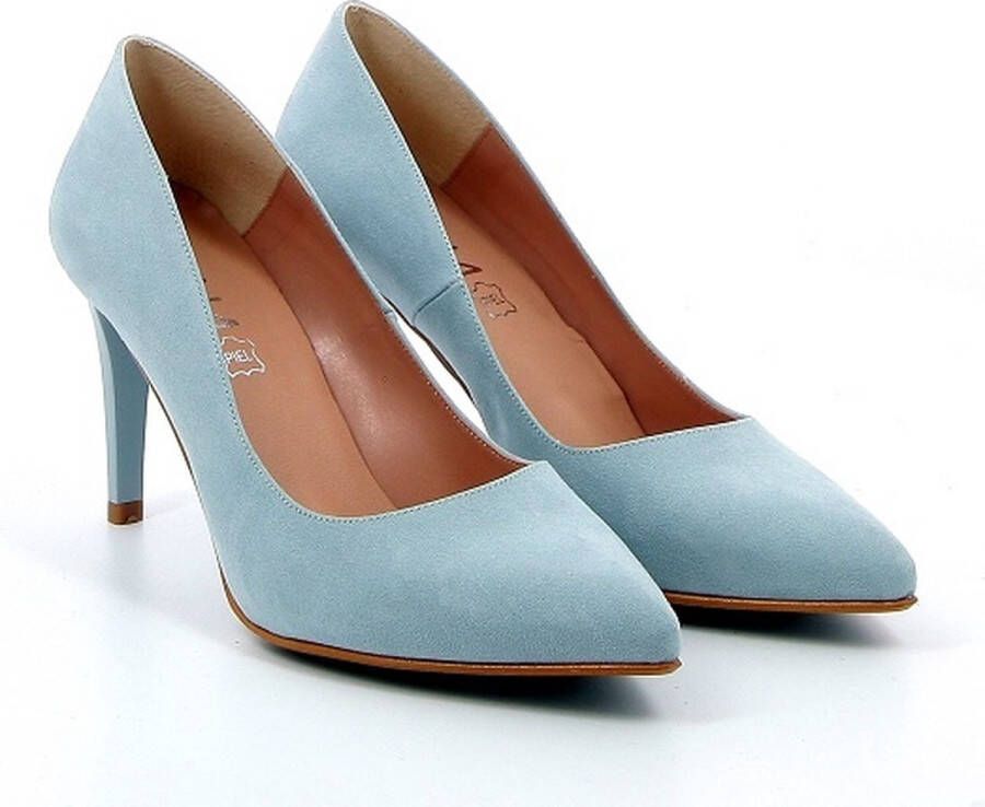 Giulia Pumps lichtblauw Imitatiesuede valt klein bestel een maat groter - Foto 12