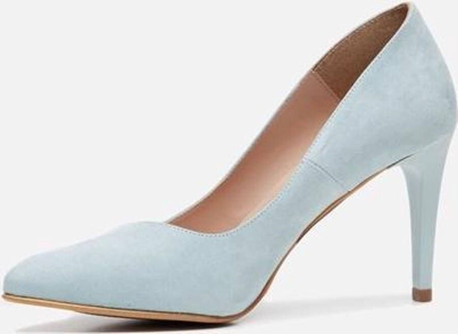 Giulia Pumps lichtblauw Imitatiesuede valt klein bestel een maat groter - Foto 3