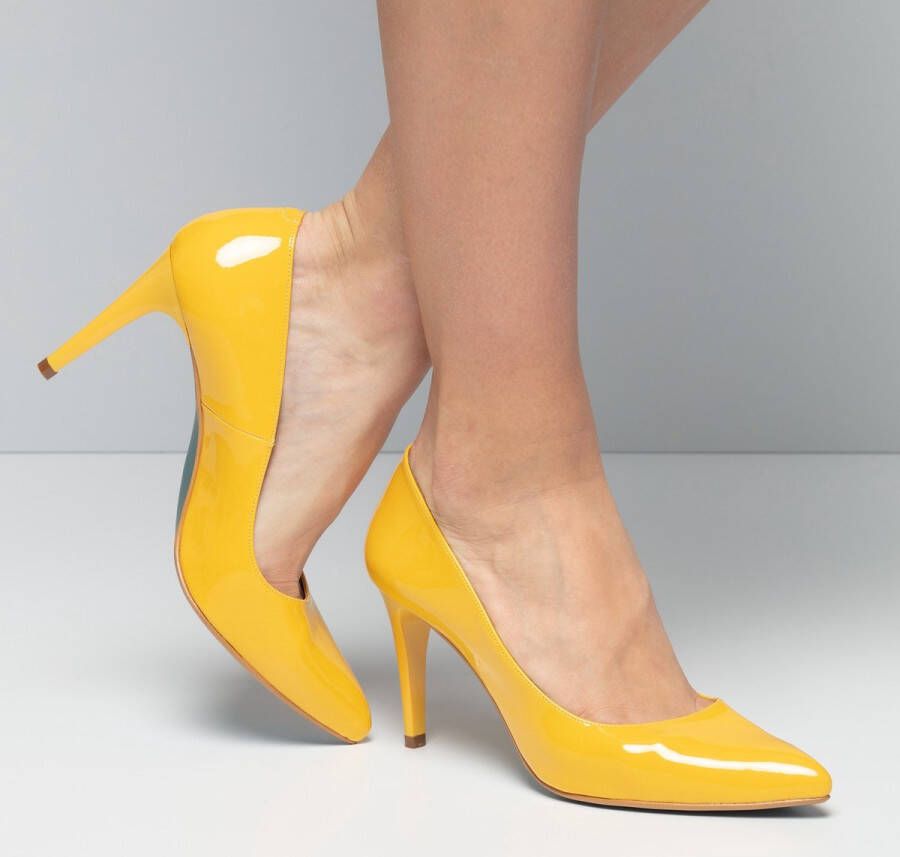 Giulia Pumps Geel Lak 140309 Dames Lak Schoenen