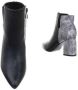 Givana Enkellaarsjes highheel black silver - Thumbnail 2
