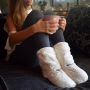 Gizzys MikaMax Magnetron Sloffen Deluxe Hot Feet Sloffen Magnetron Sokken One Size Fits All Lavendel Lijnzaad Snel en Makkelijk Opgewarmd Luxe Uitvoering Zwart - Thumbnail 2