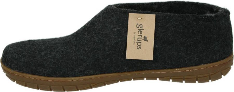 Glerups Schoen met rubber zool-Zwart