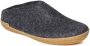 Glerups Slipper met rubber zool-Zwart - Thumbnail 6
