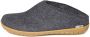Glerups Slipper met rubber zool-Zwart - Thumbnail 8
