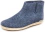 Glerups Gezellige Wollen Pantoffels Blue - Thumbnail 4