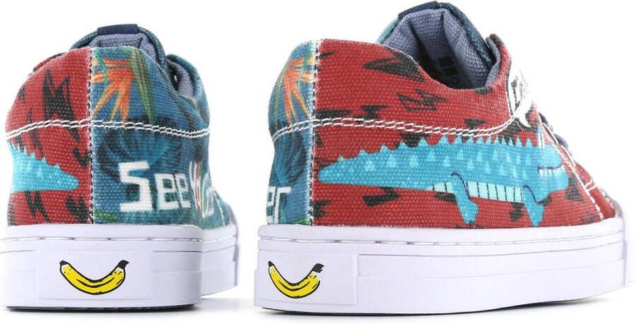 Go Banana's Go Banana&apos s Sneakers GB_ALLIGATOR L Blauw Rood - Foto 11