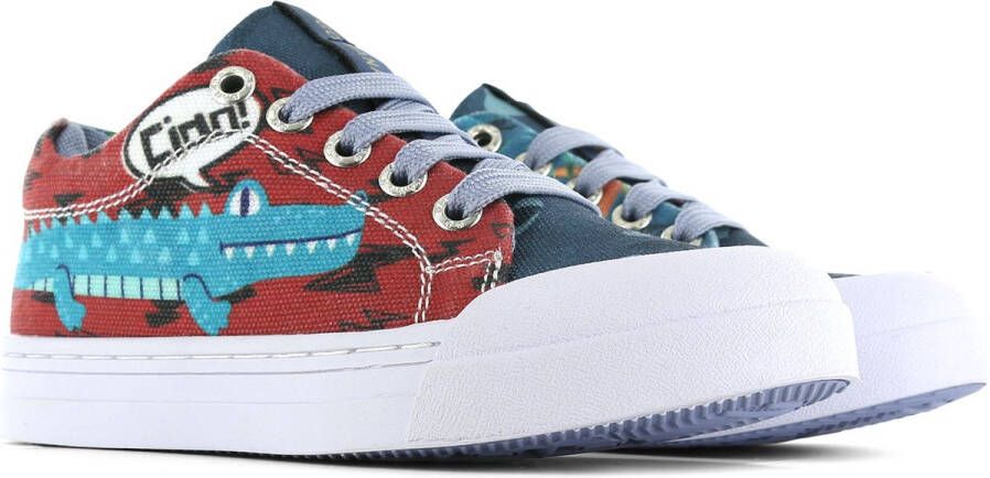 Go Banana's Go Banana&apos s Sneakers GB_ALLIGATOR L Blauw Rood - Foto 13