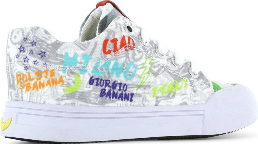 Go Banana's Sneakers Jongens Grey Blue Canvas