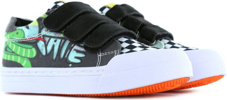 Go Banana's Sneakers Jongens grey green black Canvas