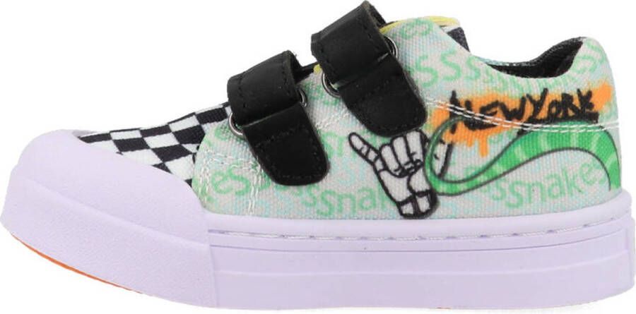 Go Banana's Sneakers Jongens grey green black Canvas