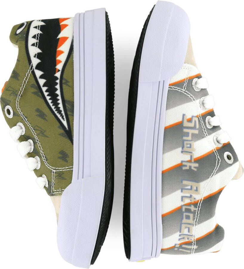 Go Banana's Sneakers Jongens SHARK PRINT Canvas