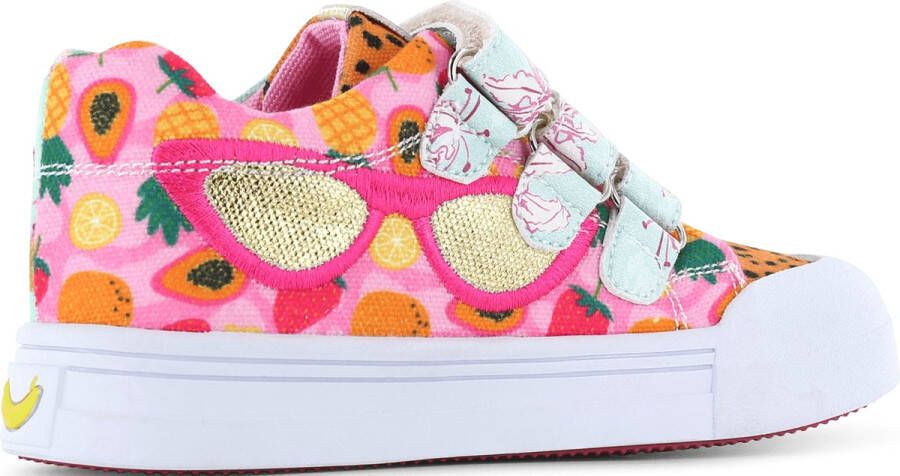 Go Banana's Sneakers Meisjes Green Pink Canvas