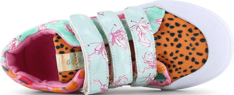 Go Banana's Sneakers Meisjes Green Pink Canvas