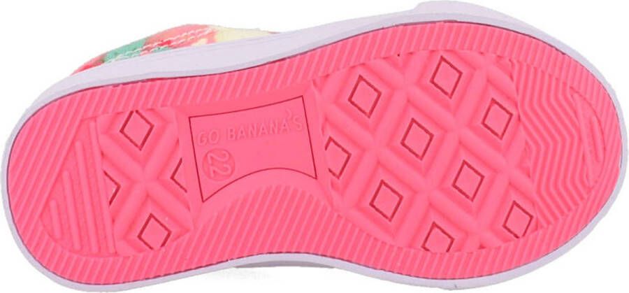Go Banana's Sneakers Meisjes Pink Green Canvas