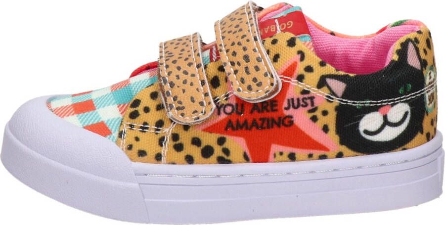 Go Banana's Sneakers Meisjes yellow orange print Canvas