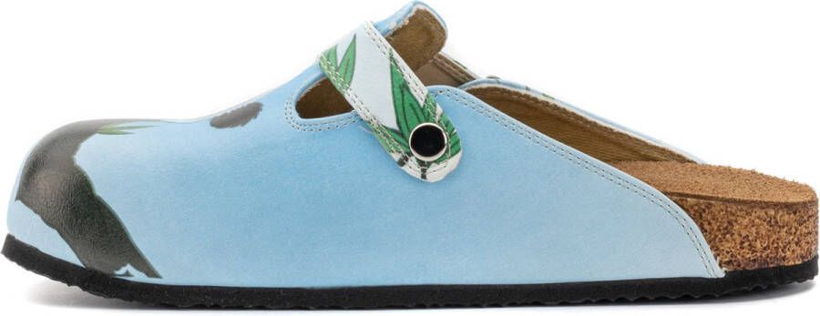 GOBY Bamboo Panda Dames Clogs Handmade Vegan Leer