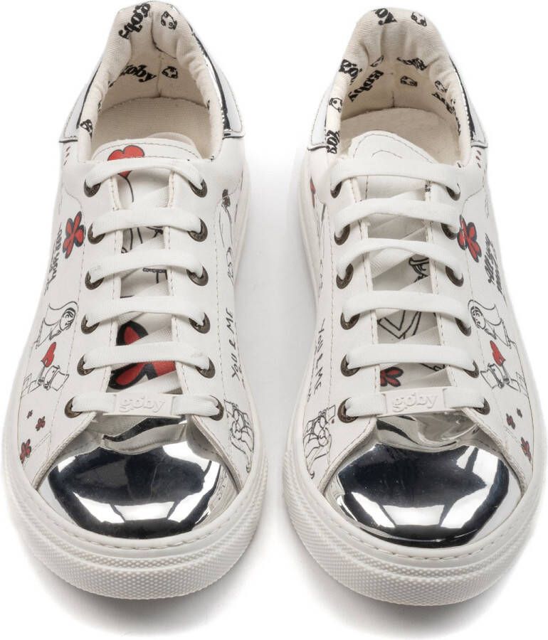 GOBY Bride and Gloom Sneakers Sneaker Damessneaker Damessneakers Hoge kwaliteit Handmade White bride and groom