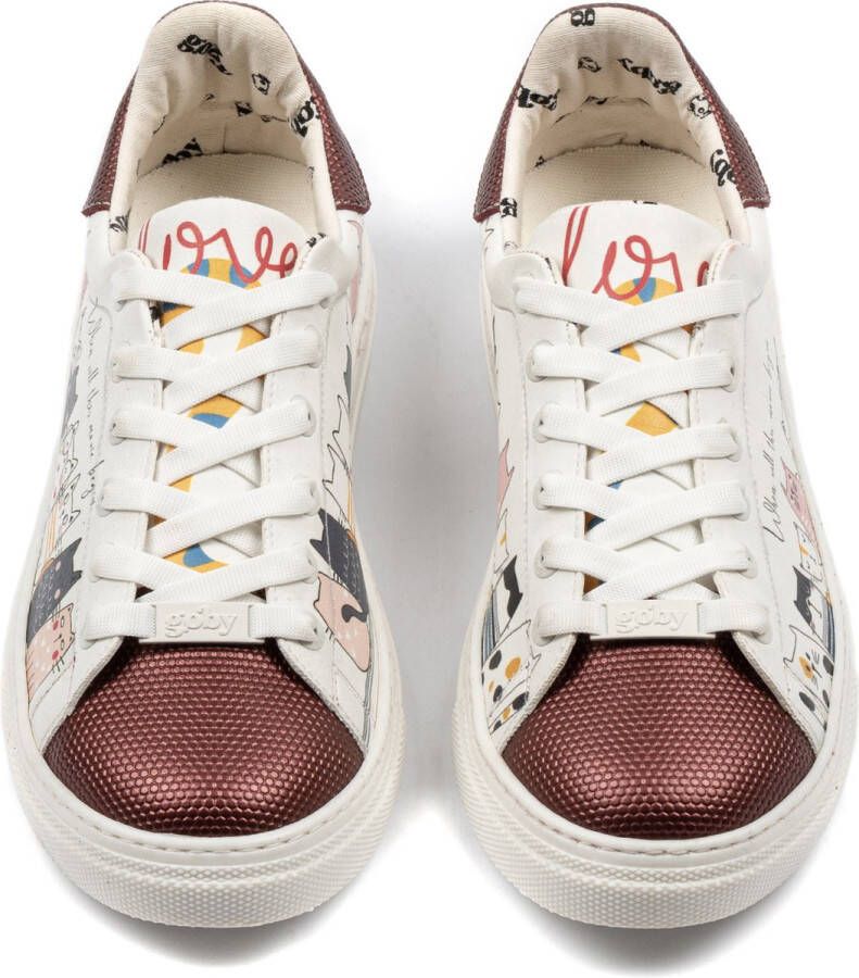 GOBY Cat Movie Sneakers Handmade Premium Kwaliteit Kattenprint
