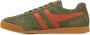 Gola Harrier suède sneakers kaki oranje - Thumbnail 8