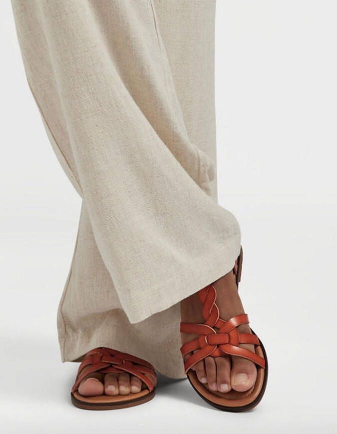 Graceland Bruine sandalen gevlochten