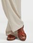 Graceland Bruine sandalen gevlochten - Thumbnail 5