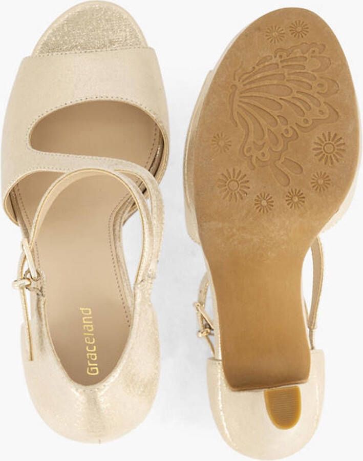 Graceland sandalettes goud - Foto 4